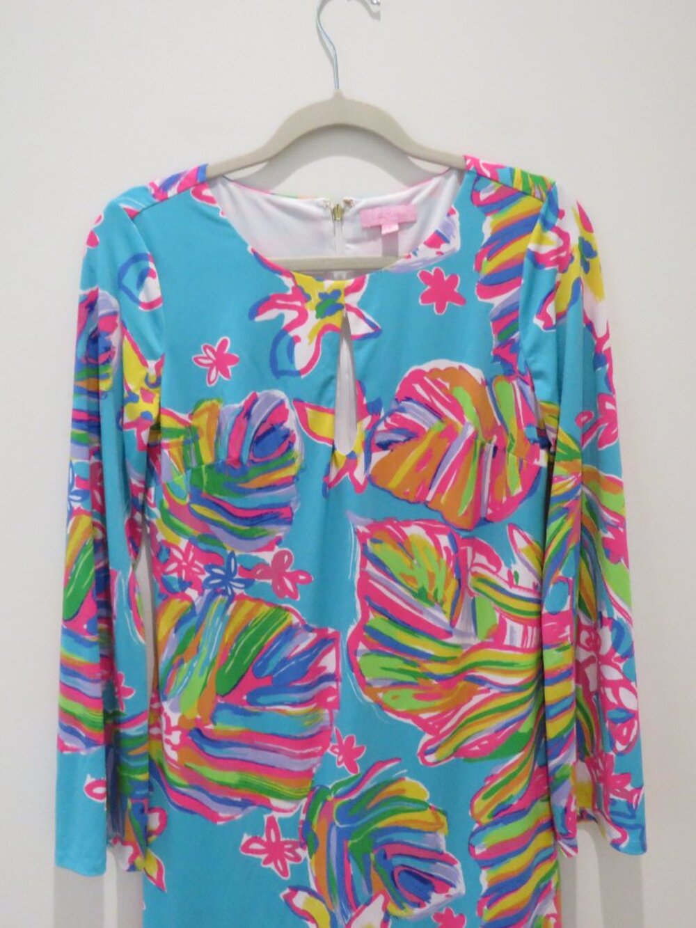 LILLY PULITZER Fairfield Tunic Dress Sea Blue Summer Haze Small Preppy Bright - Picture 4 of 15
